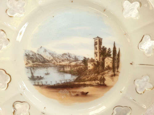 Vintage Victoria Pottery Altrohlau Bohemia Plate 200mm - Gold Trim Faded