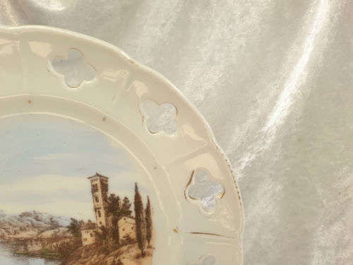 Vintage Victoria Pottery Altrohlau Bohemia Plate 200mm - Gold Trim Faded