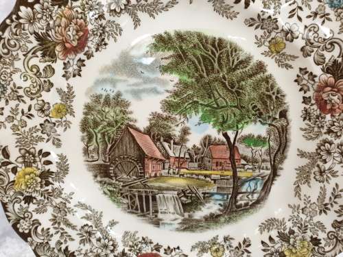 Vintage Genuine Handengraving MILLSTREAM Plate 227mm by Jhonson Bros england (5 available)
