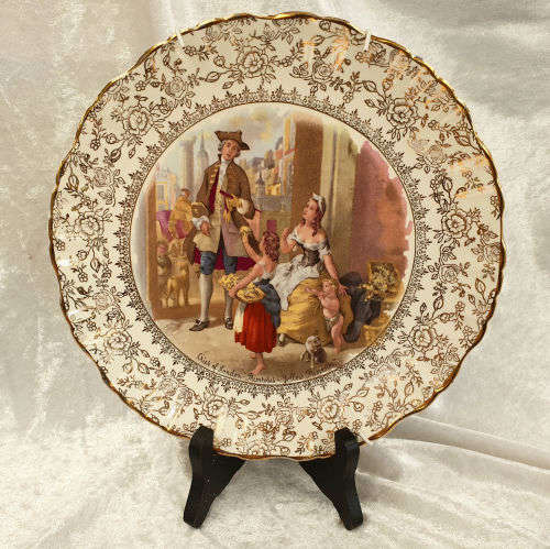 Vintage Old Foley "CRIES OF LONDON" Primroses Plate James Kent England 215mm