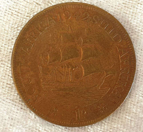 1942 ZAR 1d - 1 Penny George V Penny-