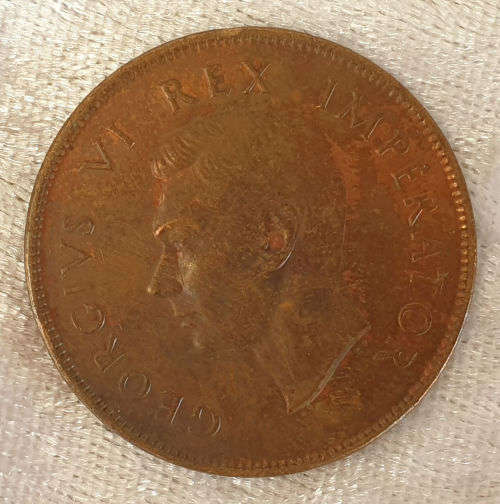 1942 ZAR 1d - 1 Penny George V Penny-