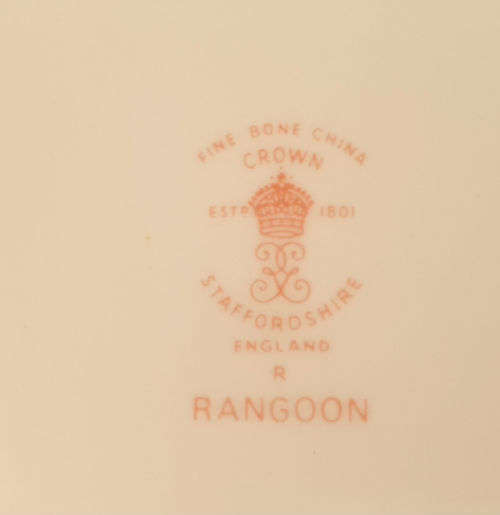 Vintage RANGOON Grown Fine Bone China Plate 273mm Staffordshire England