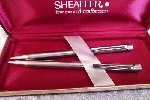 Vintage WHITE DOT Sheaffer pen(no refill) and Pencil set- -made in USA