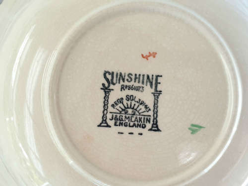 Vintage J&G Meakin "Sunshine" Pattern Regd. SOL391413 Salad Bowl- 67x225mm