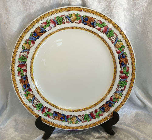 Antique Minton, Italian Fruit Border Plate (small Chip) 268mm