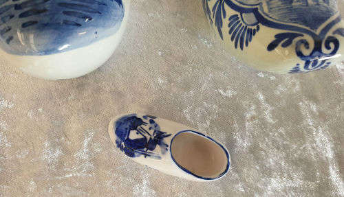 3 Vintage  Delft  Porcelain shoes "Ashtray" - Made in Holland 2 x 145mm and one 55mm