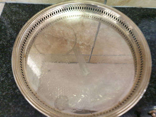 Vintage ESSAY EP Copper lead mounts made in Canada Coffee and Teapot on a EPNS tray