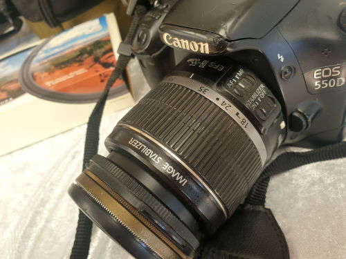 Canon E0S 550D Digital SLR Camera & Cannon EF-S 18-55 IS Lens Kit + Sigma 70-300mm Lens plus ..