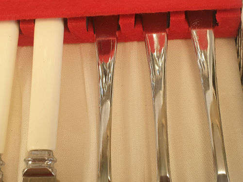 24 pc Unused Vintage Stainless Chronium Plate Sheffield Cutlery set - Boxed