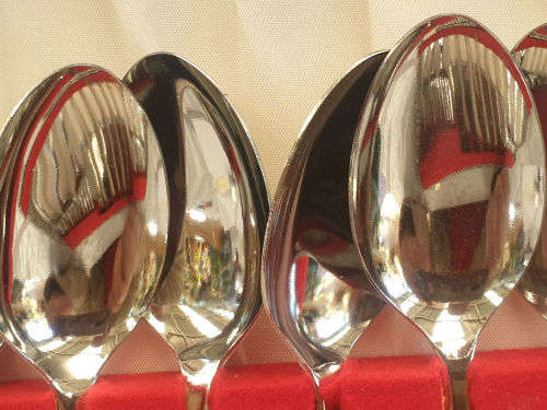 24 pc Unused Vintage Stainless Chronium Plate Sheffield Cutlery set - Boxed