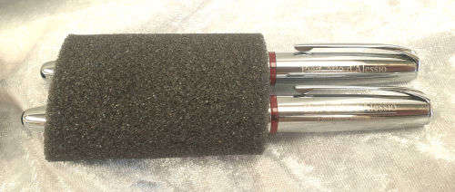 PierCarlo d'Alessio Designer Collection Iradium Point Fountain pens (Leather) in Holder -unused