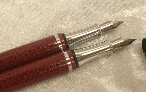 PierCarlo d'Alessio Designer Collection Iradium Point Fountain pens (Leather) in Holder -unused