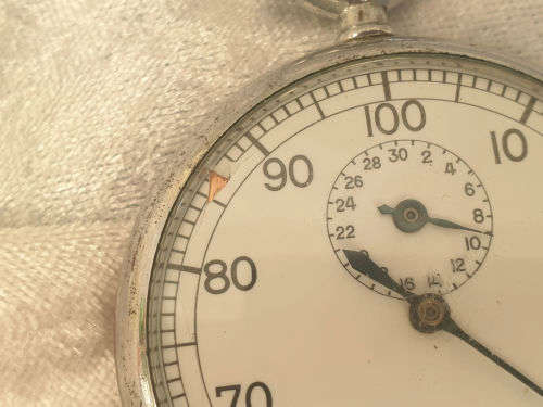 Vintage Heuer Stopwatch (Not Working) Case no 136282 dial is chiped - Swiss Made