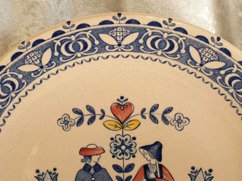 Johnson Brothers OLD GRANITE Hearts & Flowers Plate ..By apointment to The Queen -250mm