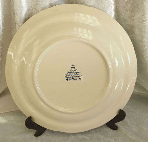 Vintage Royal Goedewaagen Delfts Blauw Plate -Hangeschilderd Holland 252mm
