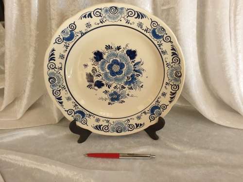 Vintage Royal Goedewaagen Delfts Blauw Plate -Hangeschilderd Holland 252mm