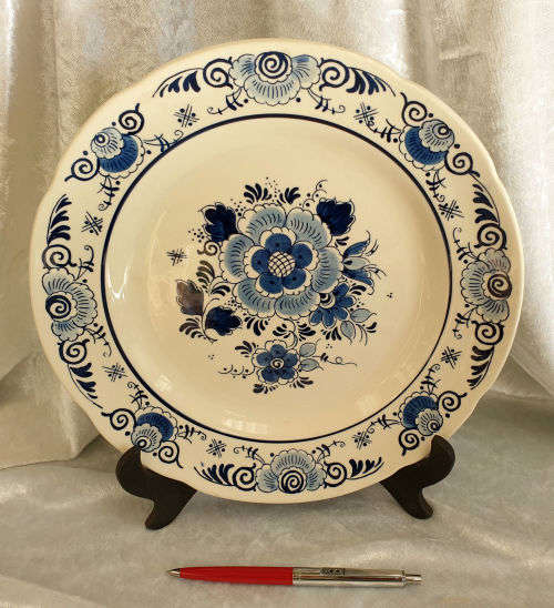 Vintage Royal Goedewaagen Delfts Blauw Plate -Hangeschilderd Holland 252mm
