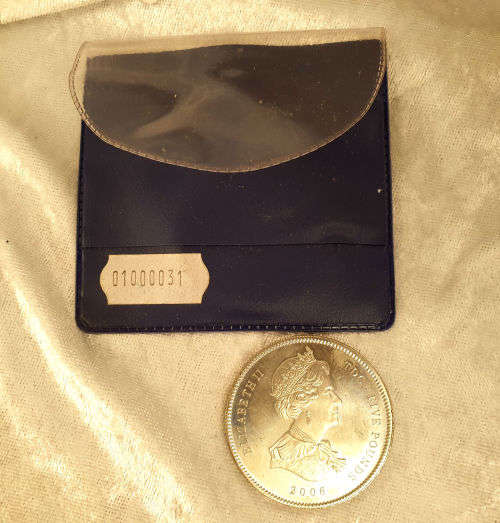 Tristan da Cunha -2006 5 Pounds - Elizabeth II 80th Birthday, Silver Proof Issue-Non-circulating