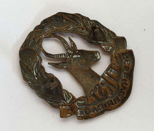 First Reserve Brigade collar badge, lugs damaged  45x39mm