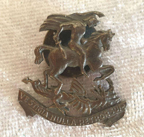 Rare Royal Society of Saint George `Vestigia nulla retrorsum` Badge 25x25mm