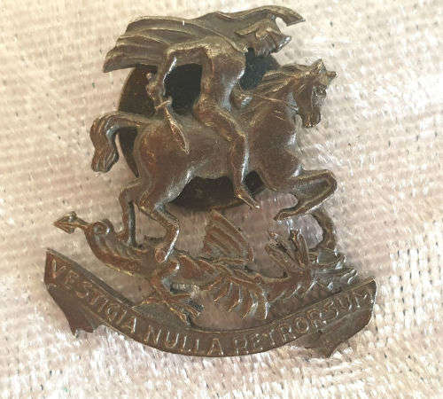Rare Royal Society of Saint George `Vestigia nulla retrorsum` Badge 25x25mm