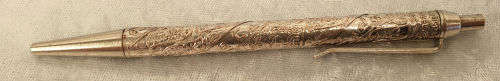 Rare 1960's Israeli Record 'Tribes of Isreal Bezalel Works' ballpoint pen (silver or silver plated?)