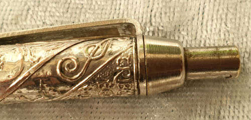 Rare 1960's Israeli Record 'Tribes of Isreal Bezalel Works' ballpoint pen (silver or silver plated?)