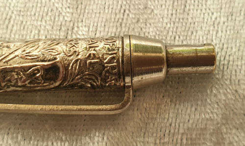 Rare 1960's Israeli Record 'Tribes of Isreal Bezalel Works' ballpoint pen (silver or silver plated?)