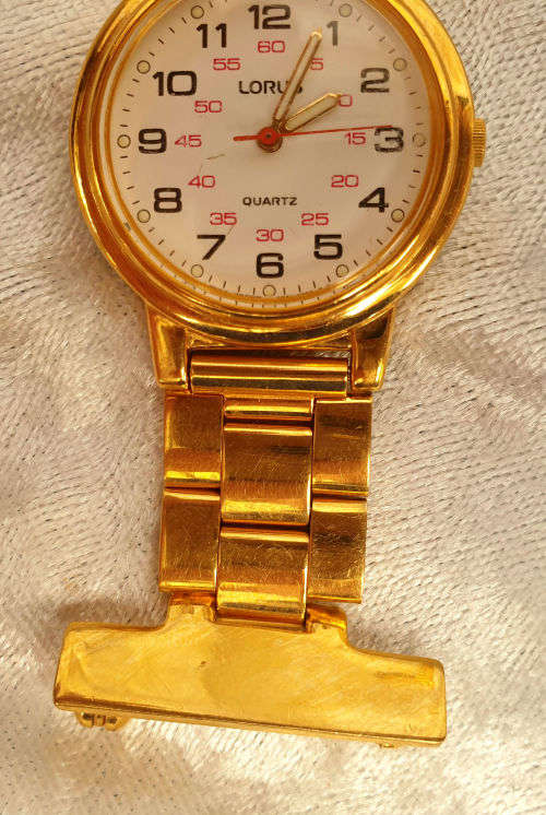 Lorus Nurses Quartz watch - Working (new Battery) Japan Movement V821-0260 Base Metal Bezel