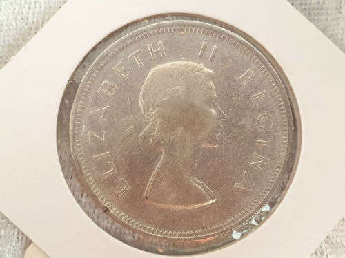 1955 Silver 2½ Shillings -Union Silver (.500)  14.14 g   32.3 mm-In Sleeve