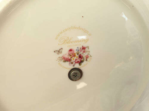 Two Tier Porcelain Cake Stand - Blooming opulence -Plates are 269mm and 195mm