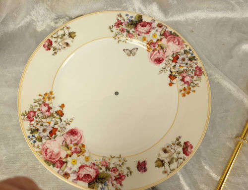 Two Tier Porcelain Cake Stand - Blooming opulence -Plates are 269mm and 195mm