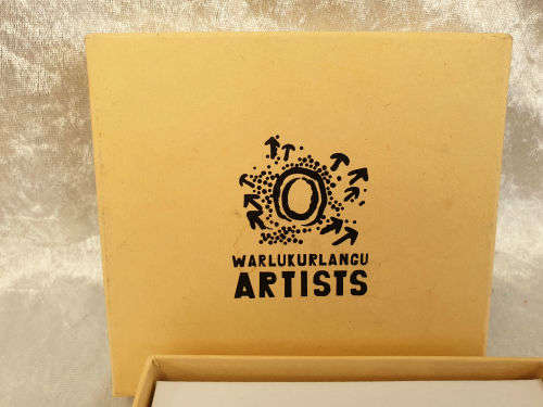 RUTH STEWART SALT & PEPPER set Aboriginal Art from Warlukurlangu Artists- Unused Boxed