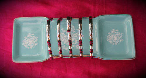 Lovely vintage toast and jam rack and tray, Stylecraft Midwinter pottery, 60's  no 225 -130x265x105m