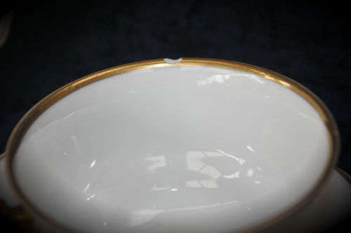 Vintage Bavaria Trio cup 52x96mm saucer 145mm side plate 196mm-Cup Chipped