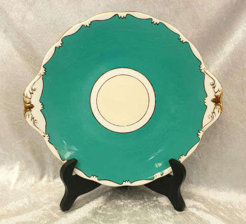 Vintage Royal Albert Turquoise Cake Plate 251x227mm