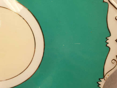 Vintage Royal Albert Turquoise Cake Plate 251x227mm