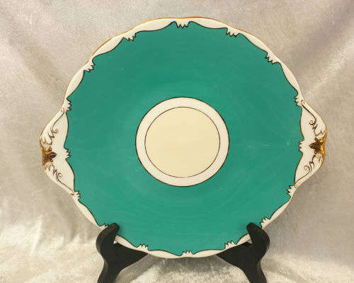 Vintage Royal Albert Turquoise Cake Plate 251x227mm