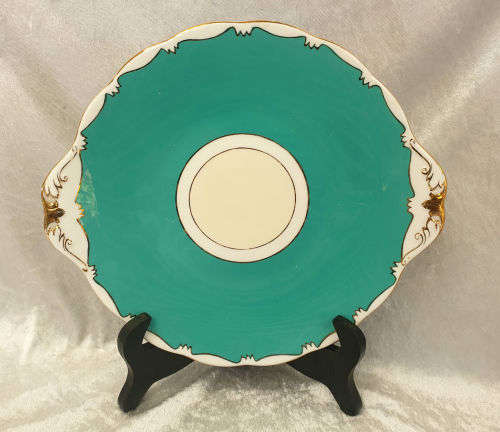 Vintage Royal Albert Turquoise Cake Plate 251x227mm