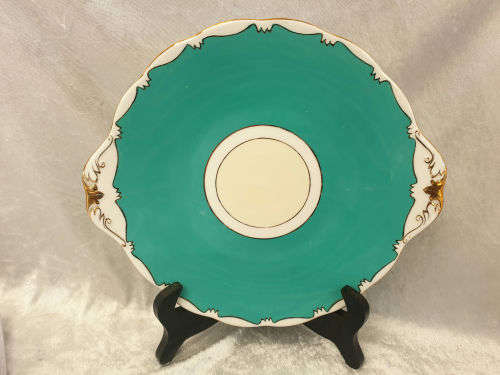 Vintage Royal Albert Turquoise Cake Plate 251x227mm