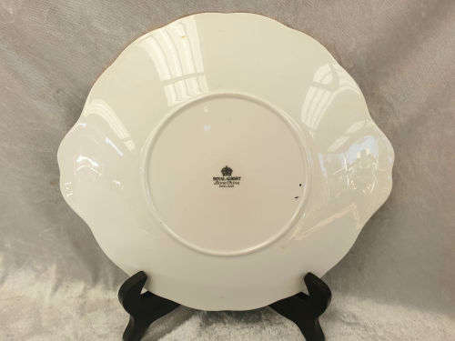 Vintage Royal Albert Turquoise Cake Plate 251x227mm