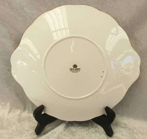 Vintage Royal Albert Turquoise Cake Plate 251x227mm