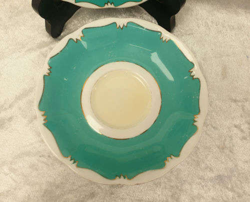 2 Vintage Royal Albert Turquoise Side Plates 162mm