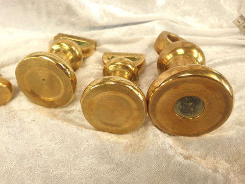 8 Different Solid Brass Scale Weights  3,546 kg in Total