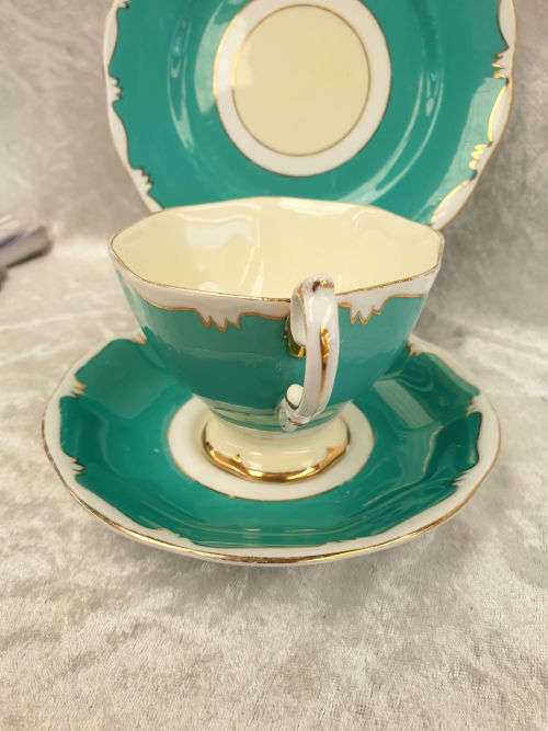Vintage Royal Albert Trio (Cup has small chip on base) Gold trim show some ware