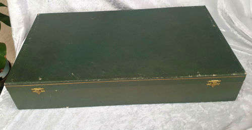 Beautiful Rare 24 pc Antique Solingin Argento .800 SILVER Desert set UNUSED in 2 layer Box