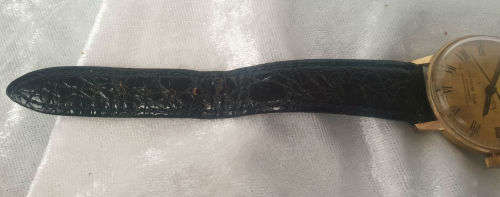 Vintage ORIS 17 Colombo Style Mens Wrist Watch with leather strap - working fine ..Hand winding