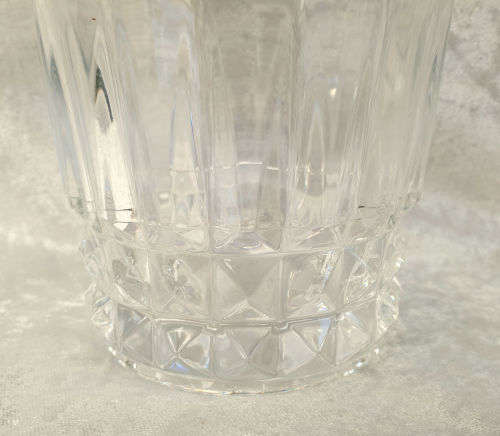 Vintage Cut Glass Ice Bucket with Metal Handle 135x132mm without handle