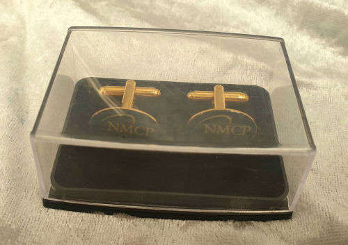 Vintage NMCP - Naval Medical Center Portsmouth -Us Navy Cufflinks on case